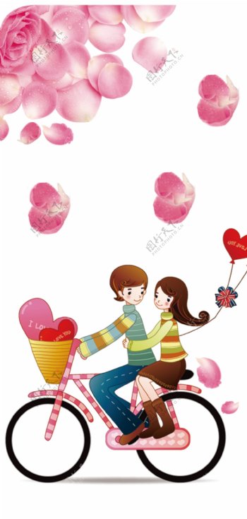 5G手机壳彩绘浪漫情侣图案