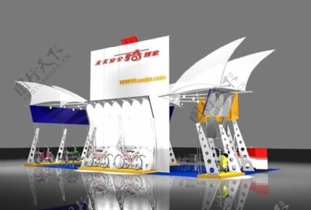 杭州安琪儿电动自行车展览展示3D模型图片