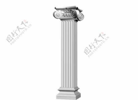 方柱沟槽柱身罗马柱3D模型