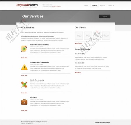 企业网站模板设计图片
