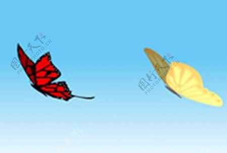 两只蝴蝶飞舞flash动画