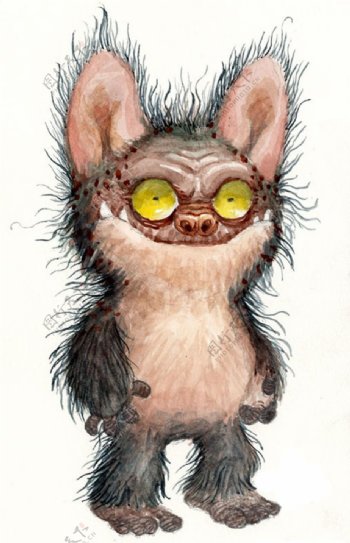 位图插画爱丽丝漫游仙境动物怪物免费素材