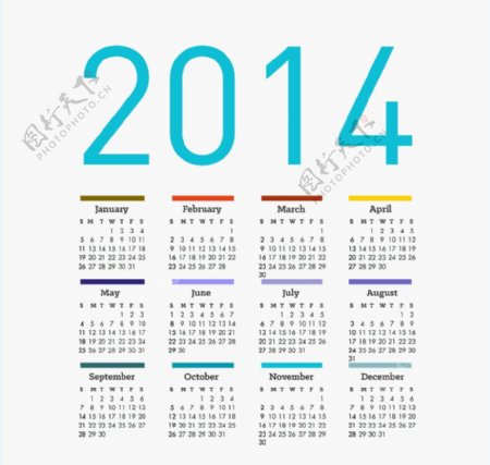 2014新款日历UI界面