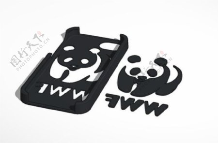 iPhone5世界野生动物基金会WWF的标志箱盖