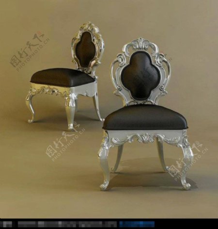 欧式精美靠椅设计模型