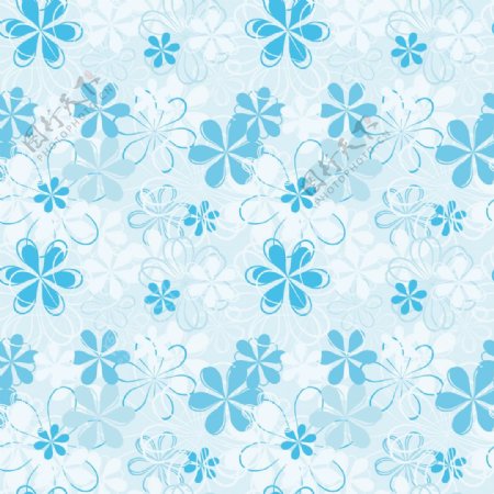 网页底纹花朵蓝色