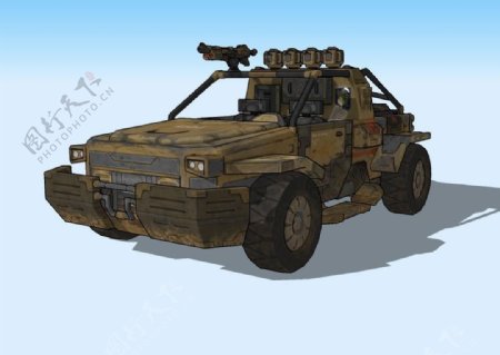 武装吉普3D模型