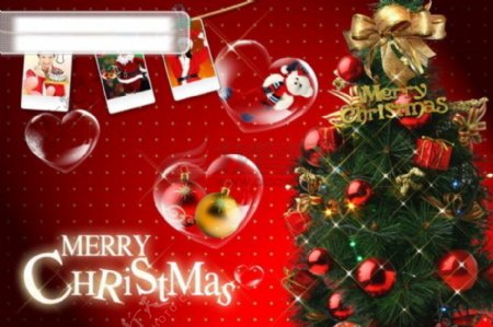 HanMaker韩国设计素材库背景图片卡片礼物祝福圣诞节圣诞树照片