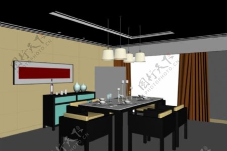 家用饭厅3D模型