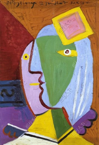 1934Femmeaub淇絜t西班牙画家巴勃罗毕加索抽象油画人物人体油画装饰画