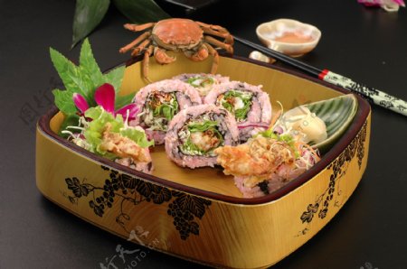 日本料理软壳蟹寿司