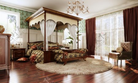 欧式古典卧室图片