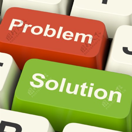 问题和解决方案的计算机键显示帮助和解决在线