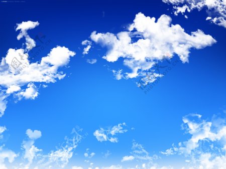 蓝天白云全景背景