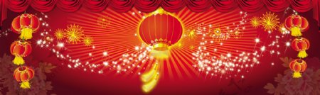 中国红灯笼横幅大图图片