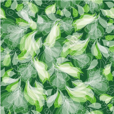 花边状的绿色花的抽象图案背景