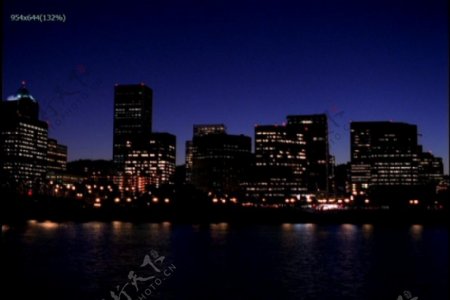 工业城市夜景实拍视频