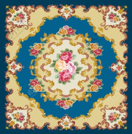 地毯中式地毯花纹图片