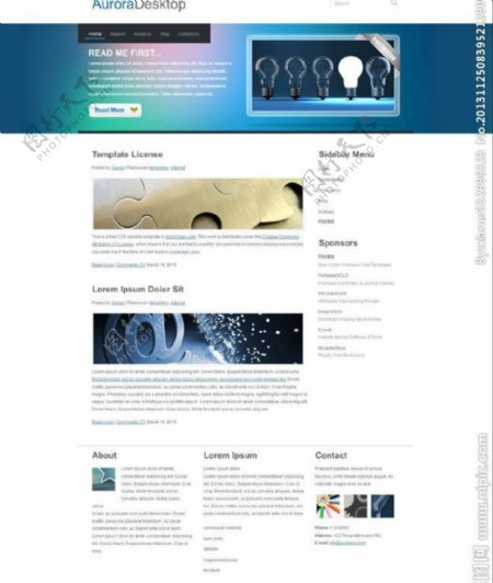 企业博客网页模板图片