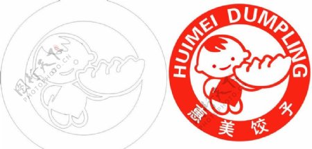 惠美饺子logo图片