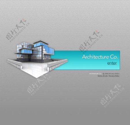 公司建筑网页psd模板