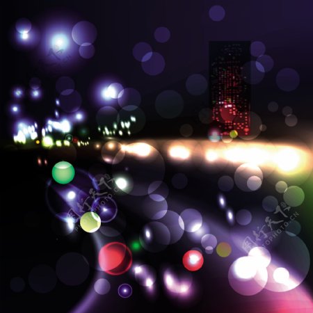 城市灯光图片