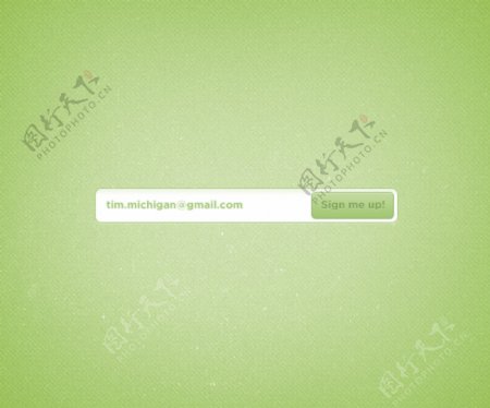 凉爽的绿色注册窗体界面PSD
