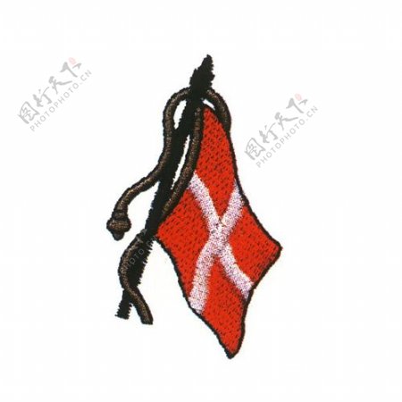 绣花瑞士国旗红色白色家纺免费素材