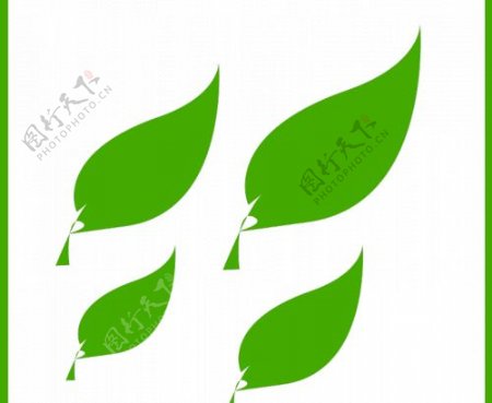 生态绿色的叶子图标矢量图像