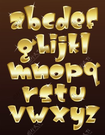 金属质感字体设计矢量素材2