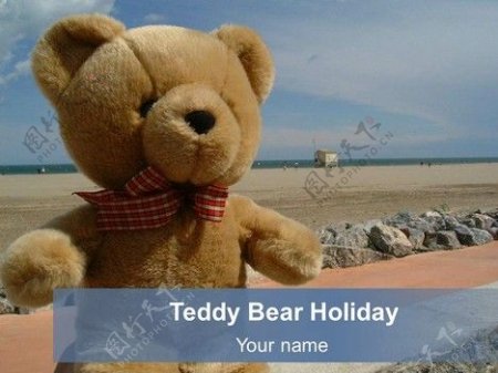 泰迪熊的假日模板
