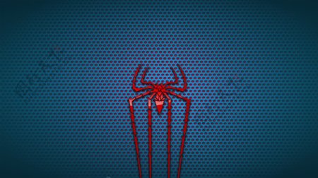金属立体质感红蜘蛛炫酷背景图片