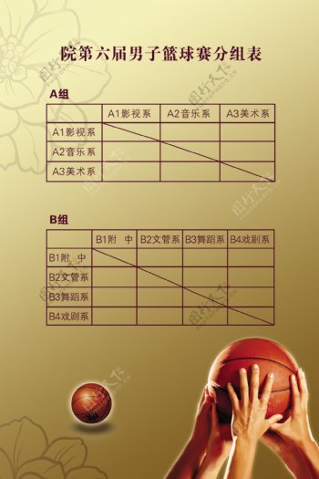 篮球赛分组表图片