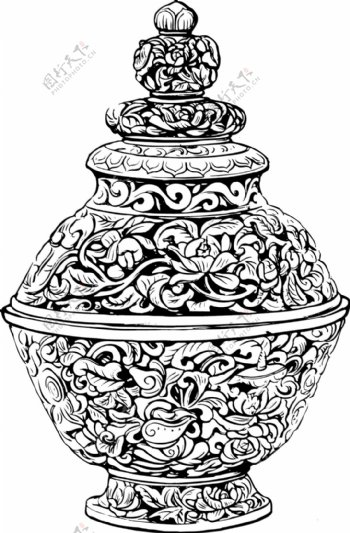 花瓶插图插画素材