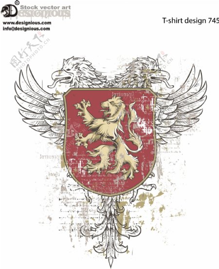 超酷选骑士徽章狮子涂鸦