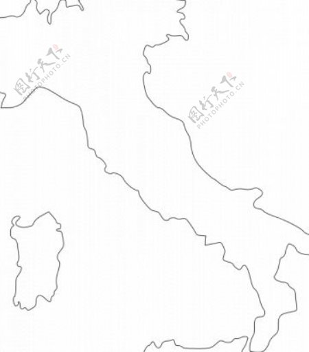 意大利地图矢量剪贴画