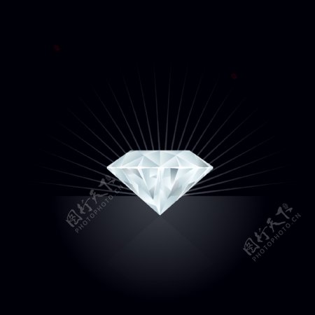 大钻石的明亮的光矢量素材