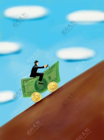 商业金融插画图片