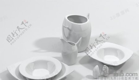 3D餐具模型