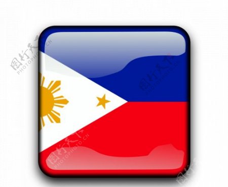 矢量菲律宾国旗按钮
