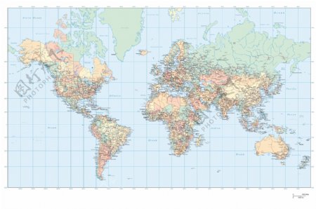 世界的计划矢量地图
