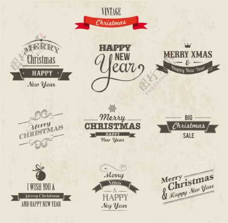 2014的圣诞节标志创意设计矢量图02