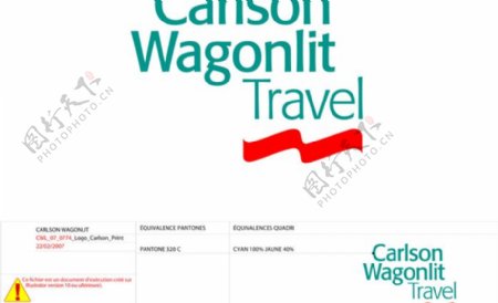 CarlsonWagonlitTravellogo设计欣赏卡尔森Wagonlit旅游标志设计欣赏