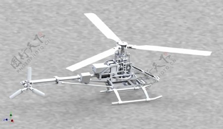 RC直升机200大小的3刀片