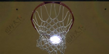 篮球投篮的慢动作镜头下的视频从箍股票视频免费下载