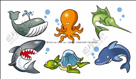 卡通海洋生物3免费下载