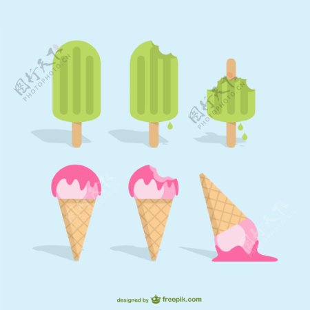 夏季雪糕和冰淇淋