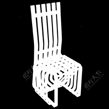3d个性木制椅子模型