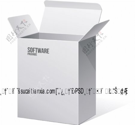 软件产品包装纸盒矢量素材
