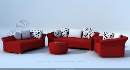 沙发组合3d模型家具效果图63